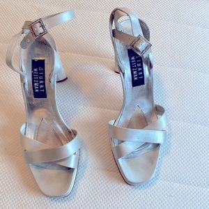 Stuart Weitzman heels silver